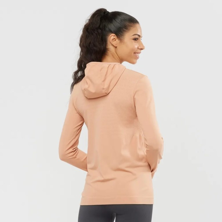 Apricot Salomon Essential Seamless Women's Sweatshirt | IE LS0641